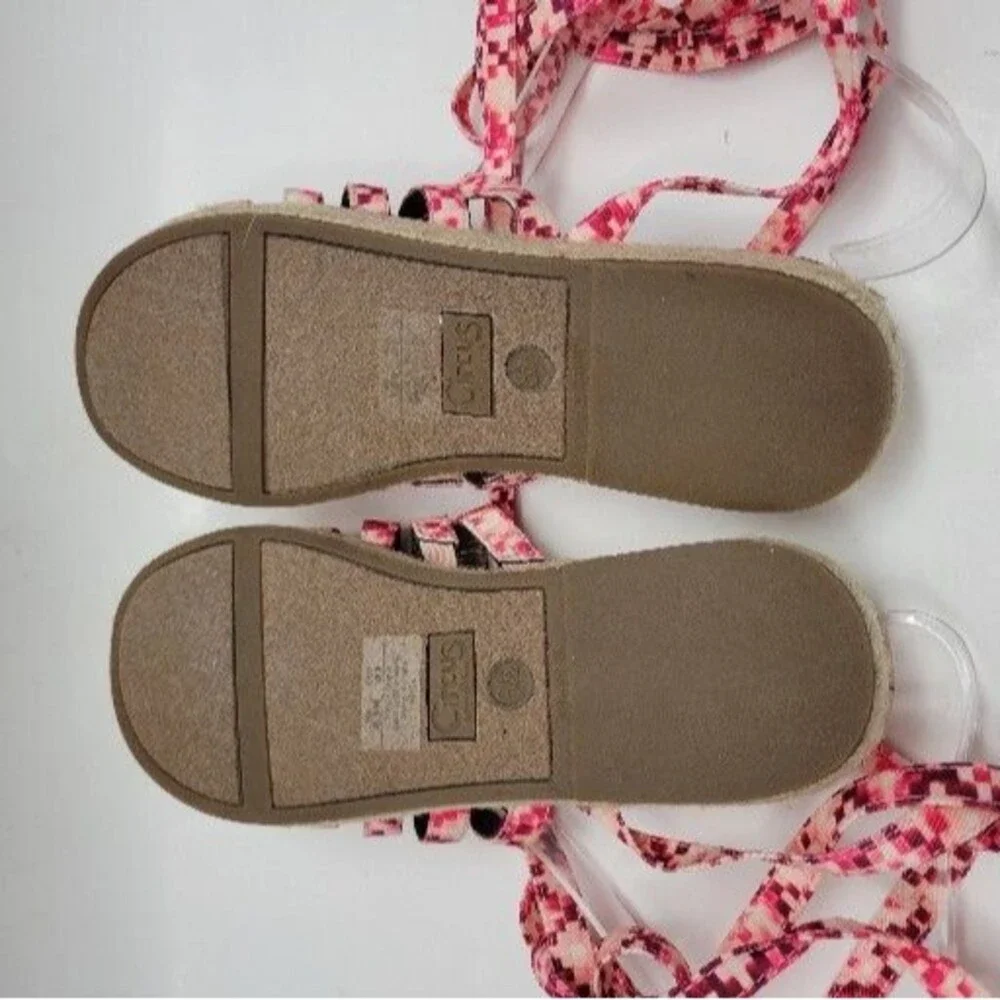 Circus By Sam Edelman Ariel Gladiator Espadrille Fabric Sandals 8.5 M